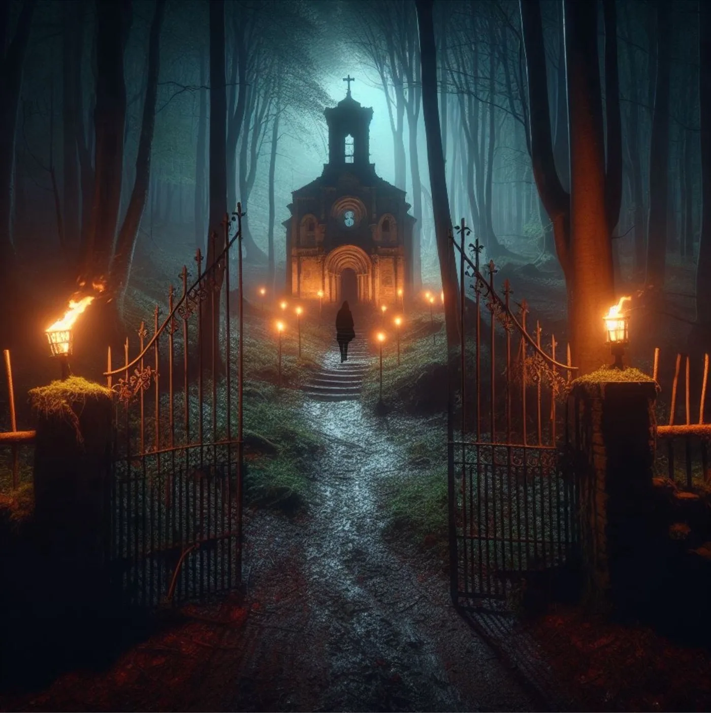 Capilla en el bosque — ambientación de Macabro Escape Room